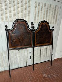 testiera letto in metallo antica