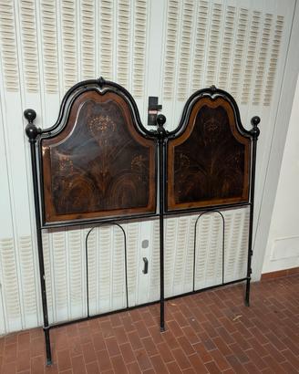 testiera letto in metallo antica