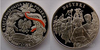 POLONIA ARGENTO 28,28g FESTA RACCOLTO CONTADINO