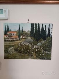 TELA/DIPINTO OLIO SU TELA "PAESAGGIO"(TELA+SPESA)