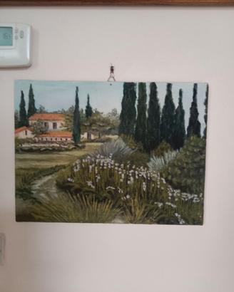 TELA/DIPINTO OLIO SU TELA "PAESAGGIO"(TELA+SPESA)