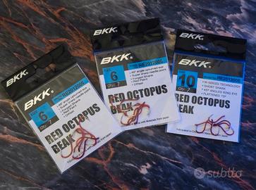 Pesca, 3buste Bkk Red Octopus Beak Size nº 6 - 10