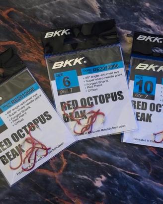 Pesca, 3buste Bkk Red Octopus Beak Size nº 6 - 10