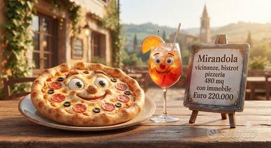 Bar pizzeria con struttura compresa