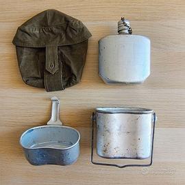 Set gavetta e borraccia URSS vintage nuovo da depo