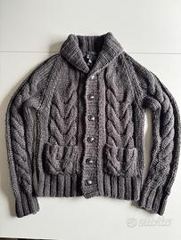 Cardigan Mango con trecce, grigio, taglia S–L