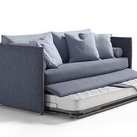 Divano letto 2 posti singoli color antracite 