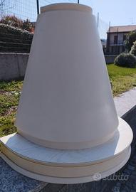 cappa a camino in rovere e effetto muro