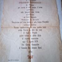 MANIFESTO MONS. G. CANTALLI  VESCOVO CAGLI PERGOLA