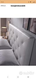 Testiera di Pelle Sintetica 150X60 Bianco