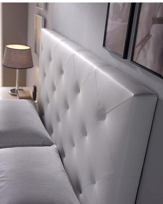Testiera di Pelle Sintetica 150X60 Bianco