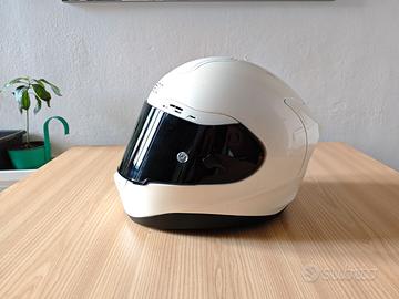 Casco BIANCO, visiera NERA (M)