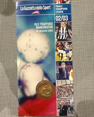Medaglia commemorativa champions league juve milan