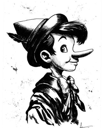 disegno a china pinocchio 