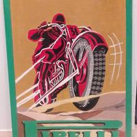 Insegna Pirelli vintage riproduzione su alluminio