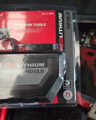 batteria milwaukee m18 12ah originale