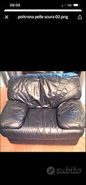 Divano letto + due poltrone in pelle Natuzzi