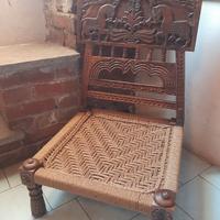 Sedia indiana da meditazione vintage in ottime con