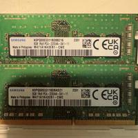 Coppia RAM 16GB (2x8GB) DDR4 3200MHz Laptop