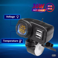 Carica cellulare moto doppio USB carica veloce