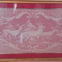 quadro ad uncinetto filet vintage