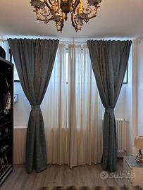 Tende eleganti con fodera bianca – 2,90 x 1,50 m