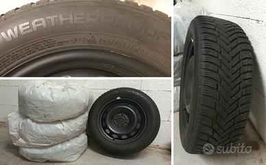 4 Ruote Complete 195/60 R15 88H -Cerchi in Acciaio