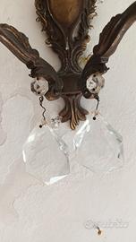  coppia di applique vintage in bronzo 