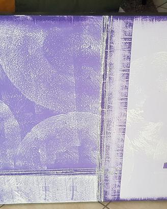 Quadro 76x142 viola, bianco e silver (argento)