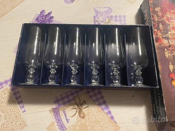 Set sei bicchieri champagne/flute