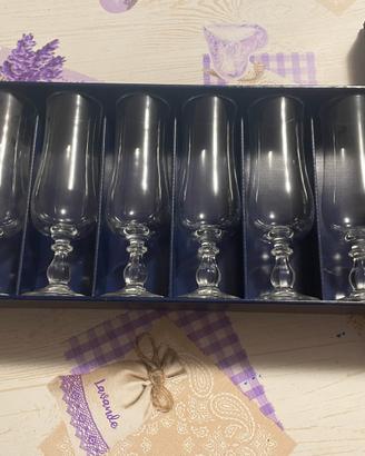 Set sei bicchieri champagne/flute