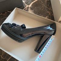 Decolte hogan nero lucido e nappina  n.39