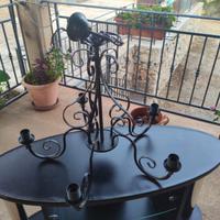 Lampadario nero opaco