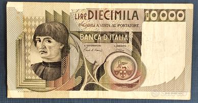 banconota italiana da 10.000 lire Ritratto d'uomo