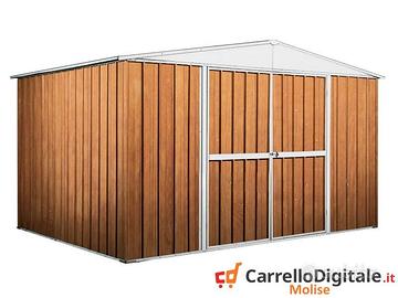 Box in lamiera di Acciaio 360x260cm fin legno