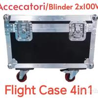 Flight Case 4 in 1 posti per 4 Blinder 2x100 Baule