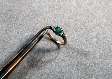 ANELLO CON SMERALDO E BRILLANTI  (VENDUTO)