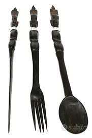Set di posate in legno Africane