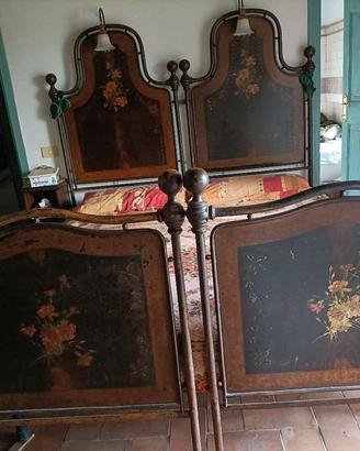 LETTO MATRIMONIALE ANTICO DELLA SECONDA  METÀ DELL