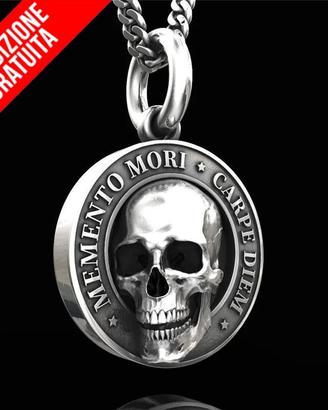 SKULL PENDANT FASHION VINTAGE COLLANA TESCHIO
