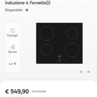 Piano cottura a induzione