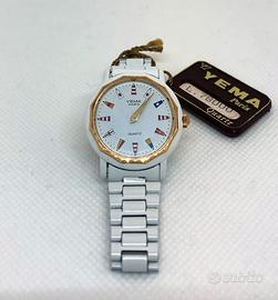 Yema Paris orologio donna vintage metallo bianco v