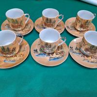 Set vintage da caffè di porcellana giapponese