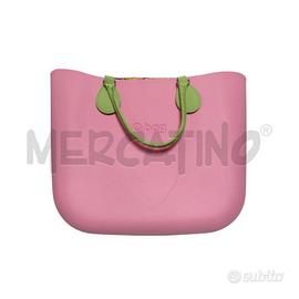 BORSA DONNA O BAG FUCSIA VERDE LIME