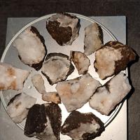 minerale quarzo pietra lotto 2 piccole