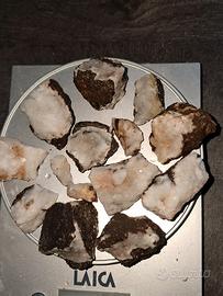 minerale quarzo pietra lotto 2 piccole