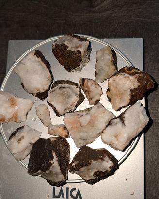minerale quarzo pietra lotto 2 piccole
