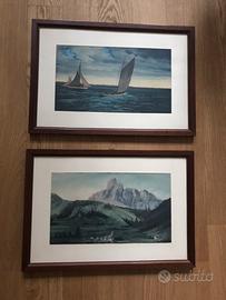 Quadri con barche a vela e paesaggi