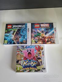 Kirbi Triple Deluxe, Lego Marvel, Ninjago per 3DS