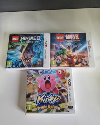 Kirbi Triple Deluxe, Lego Marvel, Ninjago per 3DS